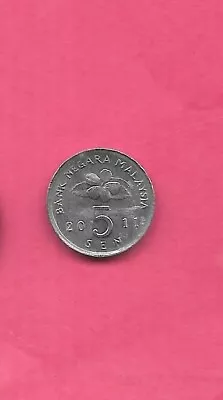 Malaysia Km50 2011 Uncirculated-bu Unc-mint Modern Excellent 5 Sen  Coin • $0.95