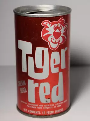 1970s Old Vintage Crown Royal Tiger Red Soda Can Evansville Indiana Made In USA • $13.99