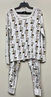 $28 • Buy Hanna Andersson PEANUTS Snoopy Charlie Brown Love Pajama Set Adult Ladies Size L