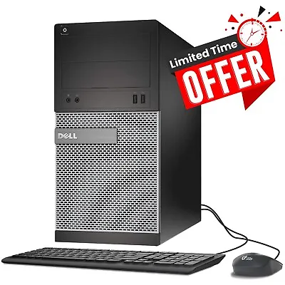 Dell OptiPlex Desktop Computer Tower PC I5 3rd 16GB Ram 2TB HDD Wi-Fi Win 10 Pro • $139.99