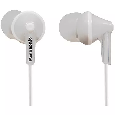 Panasonic RPHJE125 White Ergo Fit Neodymium In Ear Earphone Headphone Gym IPod • £11.55