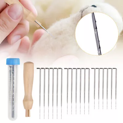 20×Felting Needles Set With Handle Wool Felt Tool Kit DIY Mixed Felting Starter • £3.60