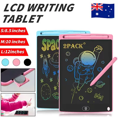 $28.59 • Buy 2 Pack LCD Writing Tablet Electronic Drawing Notepad Doodle Board Kids Gift 12''