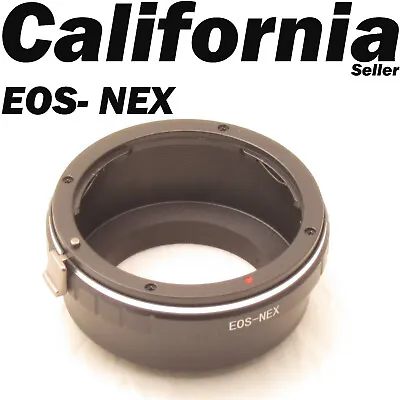 Canon EOS EF Lens To Sony NEX-3 NEX-5 NEX-7 NEX-5N NEX-C3 E Mount Adapter 5c3 VG • $12.95