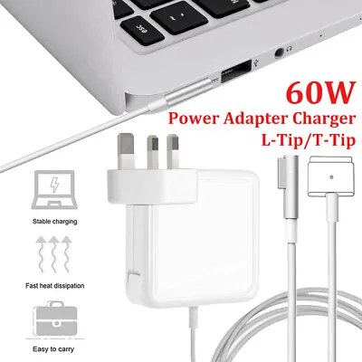 60W AC Magsafe 1 & 2 Power Charger Adapter Cable For For MacBook Air / Pro New • £12.73