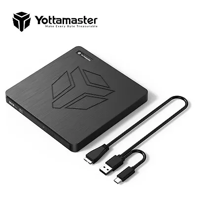 Yottamaster External Portable 4K Blu-Ray Drive Player Writer USB 3.0 5 Gbps 25GB • £75.99