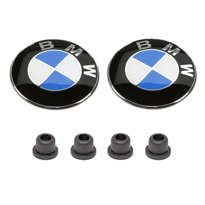 Genuine OEM 2 Emblem Roundel Fender Badge Logos & 4 Grommets Kit For BMW E36 Z3 • $92.27