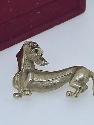 Signed Vintage Dachshund  Dog Brooch Marcel  Boucher Gold Paris Vintage • £24.09