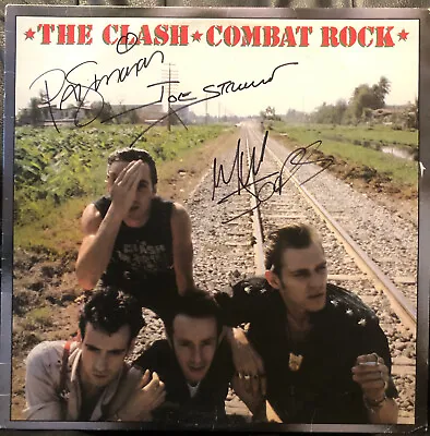 $159 • Buy The Clash Autographed Signed  Combat Rock   Record Album
