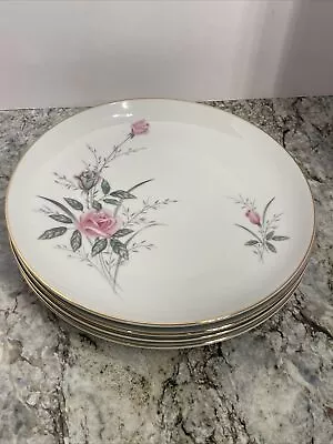 $44.75 • Buy Old Vintage Golden Rose 10  Dinner Plate Pink Roses By Fine China Japan Set Of 4