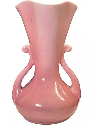 Vintage Red Wing Pottery Vase # 505 Handles Pink Light Mauve 7 5/8  T • $28.99