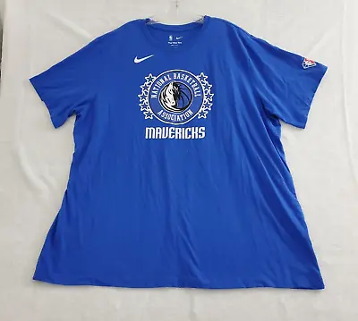 Dallas Mavericks Nike Mens T-Shirt 3XL Royal Blue Graphic NBA 75 Short Sleeve • $8.99