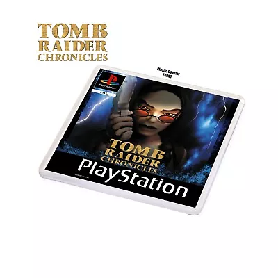 Tomb Raider Chronicles PS1 Plastic Cup Coaster Rare Game Retro Gift Lara Croft P • £4.25