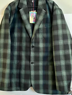 BRAND NEW Houston White Adult Ombre Plaid Blazer Green And Black 3XL For Target • $24.99