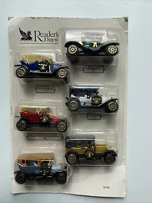 Readers Digest Miniature Vintage 6 Car Set New Rolls Royce Ford Collectable • £7