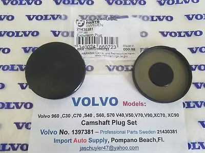 Volvo 960 C30 C70 S40  S60 S70 V40V50V70V90XC70 XC90 Camshaft Plug Set • $10.95