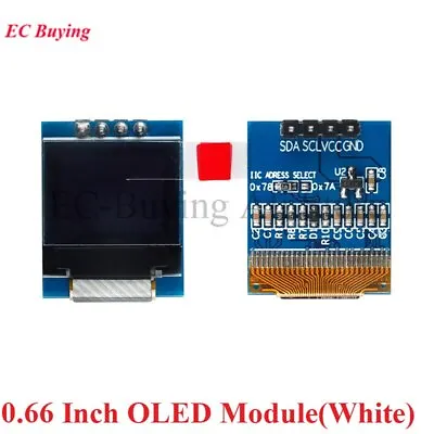 0.66 Inch 64x48 OLED LCD Dispaly Module Screen White /Blue IIC I2C SPI SSD1306 • $3.94