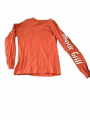 The Vampire Diaries T-Shirt Mystic Grill Medium Orange Long Sleeve Graphic Logo • $34.97