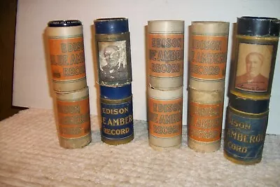 Lot Of 10 Phonograph Record Cylinders Edison Columbia Antique Records/Lot #3 • $9.99