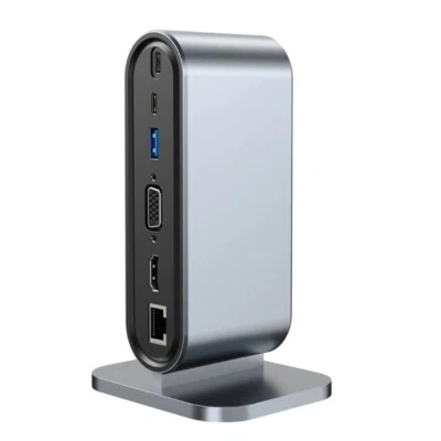 $119.95 • Buy 12 In 1 USB C HUB Type C To 4K HD RJ45 VGA PD Power Adapter Dock ( Grey )