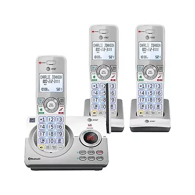 AT&T Connect To Cell 3-Handset Cordless Telephone White/Silver (DL72310) • $67.07