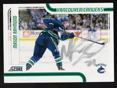 Mason Raymond Autographed Card 2011-12 Score Vancouver Canucks  • $3.98