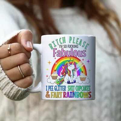 Funny Unicorn Mug For Friend-Friendship Mug-Rude Mug For Her-Novelty Cup-MG001 • £9.99