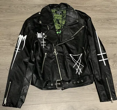 Unreleased Dolls Kill Marilyn Manson Moto PU Leather Belted Jacket Medium Large • $150