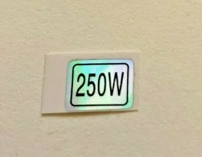 Holographic Official 250W Motor Power Rating Plate Sticker Electric Bike Ebike  • £4.99