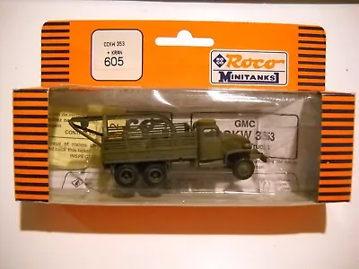 Roco Minitanks #605 CCKW 353 WW2 US  Cargo Crane Truck  1:87 Scale Pro Painted • $34.95