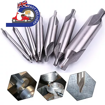 7PCS Bit Tackle Countersink Lathe Kit Set Tool Center Drill Mill Combined HSS • £9.97