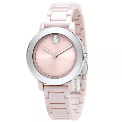 $336.21 • Buy Movado Women's Watch Bold Evolution Quartz Blush Dial Ceramic Bracelet 3600709