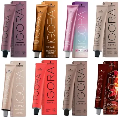 SCHWARZKOPF IGORA ROYAL 60ML Full Range FAST DELIVERY Free P&P • £8.45