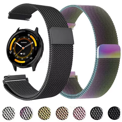 Metal Magnetic Loop Strap Band For Garmin Vivoactive 5 4 3 Venu 3 2 SQ Music 265 • $10.97