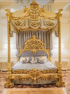 £10000 • Buy Baroque/ Rococo Style Luxury King Size Canopy Bed
