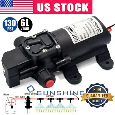 12Volt DC Self-Priming Water Pump Diaphragm Sprayer Marine Boat RV Camper Shower • $31.99