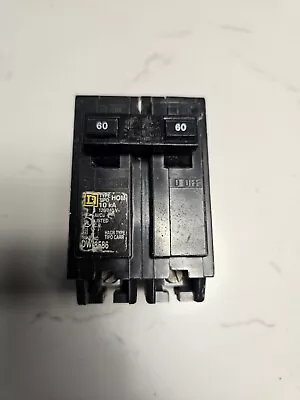 Square D Homeline HOM260 2 Pole 60 Amp 120 240V Plug In Type HOM Circuit Breaker • $19.99