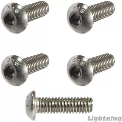 Button Socket Cap Screws 316 Stainless Steel Marine Grade 1/4-20 X 1/2  Qty 25 • $13.97