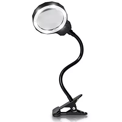 Daylight LED 3X Magnifying Lamp Rechargeable With Metal Clamp Illuminated Optic • £28.54