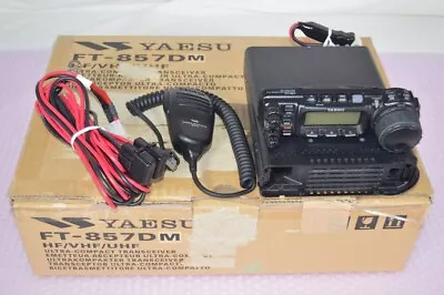 Yaesu FT-857DM 50W HF VHF UHF Transceiver Ham Radio Tested Working Used • $844.89