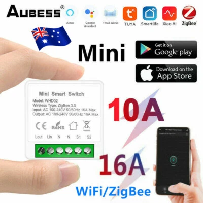 $15.78 • Buy Mini WiFi ZigBee Smart Switch Module Timer Wireless Switches For Alexa & Google