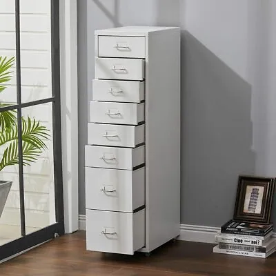 £49.95 • Buy Metal 6/8/10 Draws Office Filing Cabinet White Steel File Storage Cupboard Chest