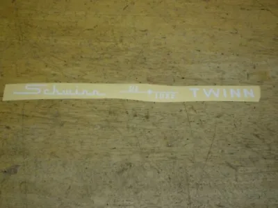 Vintage Schwinn Deluxe Twinn Tandem Bicycle WHITE Peel & Apply Chainguard Decal  • $15