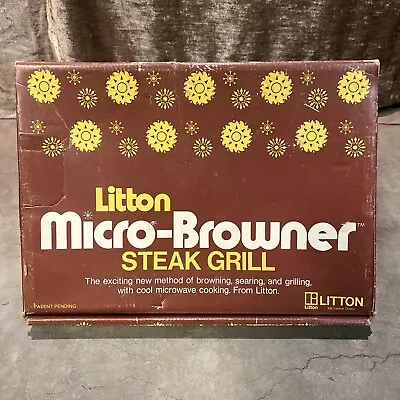  Litton Micro Browner Steak Grill  Microwave Cooking Dish Vintage 1976 • $25