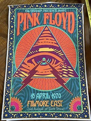 24 X 16 Pink Floyd Replica Poster Fillmore East 1970 Canvas • $7