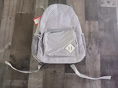 Mossimo Nylon BACKPACK Grey Ish Silver White Polka-dot [New With Tags] • $10