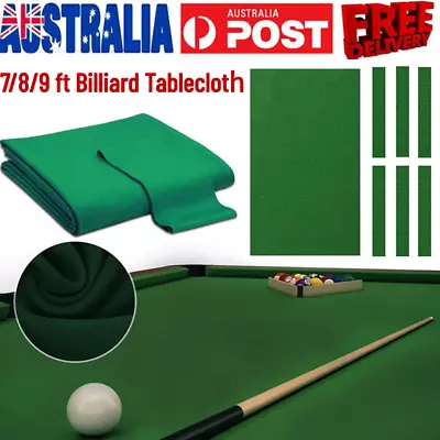 7/8/9ft Pool Table Cloth Felt Snooker Billiard Table Cloth Sports Game Cover AU • $42.88