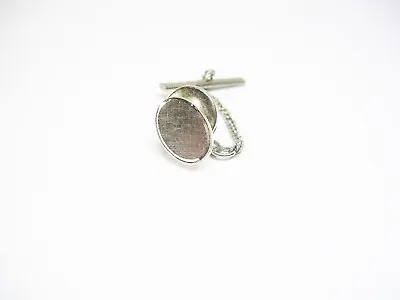 Sterling Silver Tie Pin Vintage Classic Anson Tie Tack With Chain • $23.96
