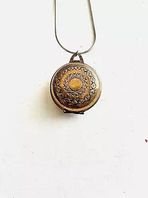 Antique Locket On 20  Sterling Silver Chain • $20