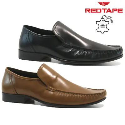 £22.95 • Buy Mens Red Tape Leather Moccasin Slip On Casual Wedding Formal Office Shoes Size